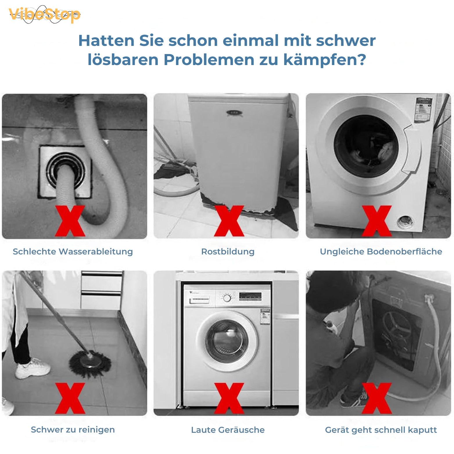 VibeStop™ Vibrationsdämpfer für Waschmaschinen