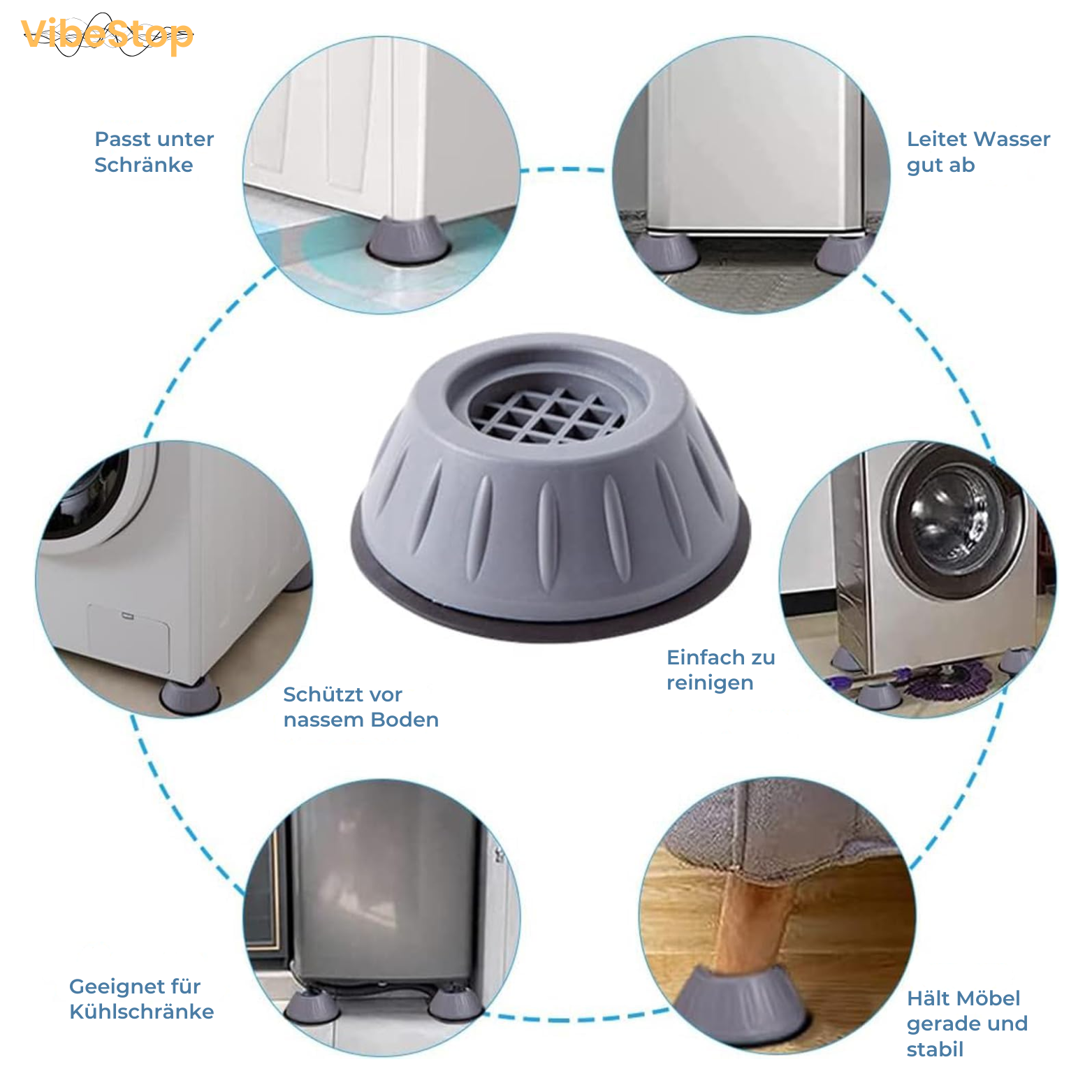 VibeStop™ Vibrationsdämpfer für Waschmaschinen